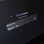 Close-up of a laptop screen displaying an AI chatbot interface with a dark theme.