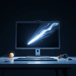 Illustration of Comet Browser on screen