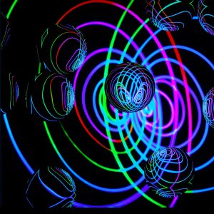 green and yellow spiral illustration